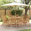 vidaXL Scaun Gradina Maro, Lemn Tec, Pliabil, 52x64.5x108cm, Set 8 Bucati, Rezistent, Design Modern