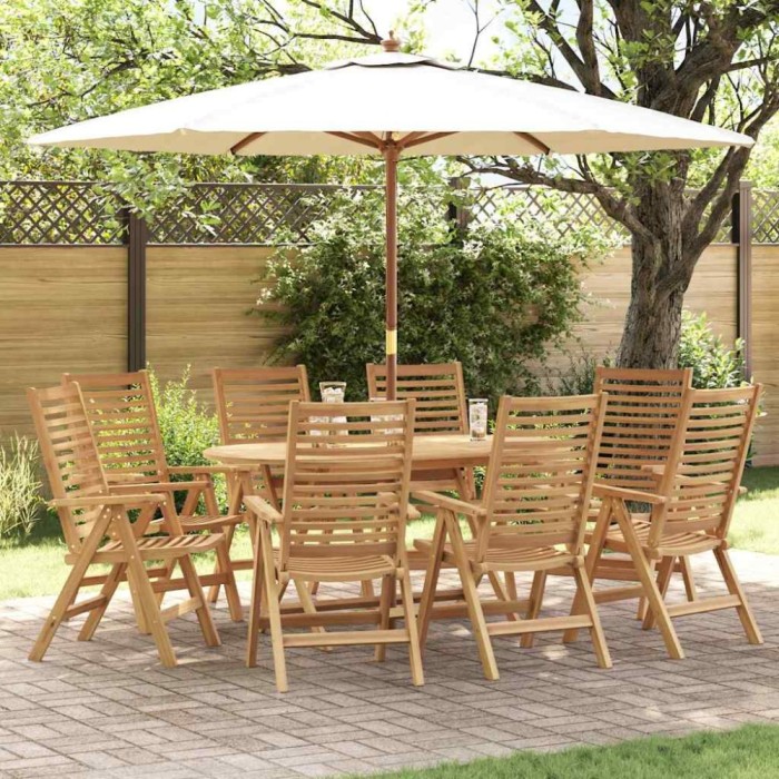 vidaXL Scaun pentru Grădină 8 pcs Maro 52 x 64.5 x 108 cm 3376033