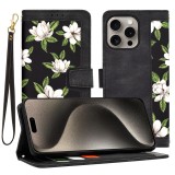 Husa flipcraft pentru iphone 15 pro max - protectie 360, design floral, flowers of the dawn