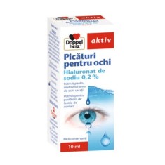 Supliment alimentar DOPPELHERZ AKTIV PICATURI DE OCHI HYALUR 0.2%, 10 ml