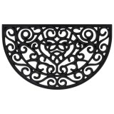 vidaXL Covoraș de ușă semirotund, 45x75 cm, cauciuc 155661