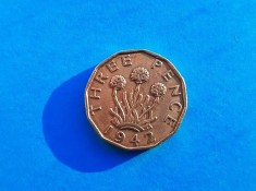 Three 3 Pence 1942 Anglia-XF foto