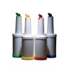 Sticla bar cu baza si picurator colorate, 1 litru