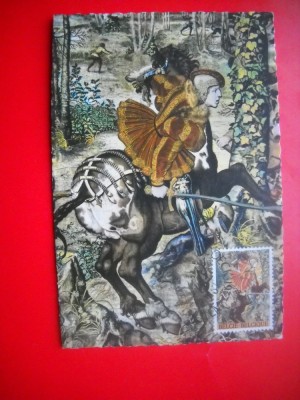 HOPCT MAXIMA NR 1414 VANATOAREA LUI MAXIMILIEN TAPISERIE -CP PICTURA BELGIA foto