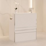 Recepție de coafor lacuită Alexa 80 cm cosmetică pentru salon cabinet SPA albă
