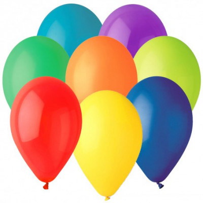 Set 100 baloane B75 asortate multicolor 26 cm foto