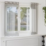 VidaXL Perdele Voile cu Oelii 2 buc Gri deschis 140x140 cm