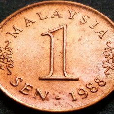 Moneda exotica 1 SEN - MALAEZIA, anul 1988 *cod 4540 = UNC din SET NUMISMATIC