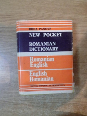 NEW POCKET ROMANIAN - ENGLISH / ENGLISH - ROMANIAN DICTIONARY de IRINA PANOVF , 1982 foto
