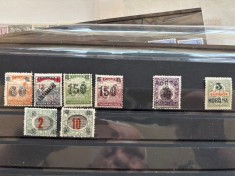 ROMANIA 1919 Emisiunea Timisoara - Lot 8 timbre, MH, Gumate (T166)
