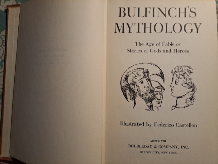 Bulfinch&#039;s Mythology- cromolitografii, 1948