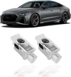 Cumpara ieftin Proiector logo portiera AutoQi, LED, pentru Audi A3 A4 A5 A6 A7 Q, set 2 bucati, model 4 inele cu inscriptionare