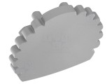 Obturator argintiu pentru profile LED, set 10 bucăți