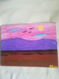 TABLOU PE PANZA CU SASIU NOU 30 X 40 CM PEISAJ