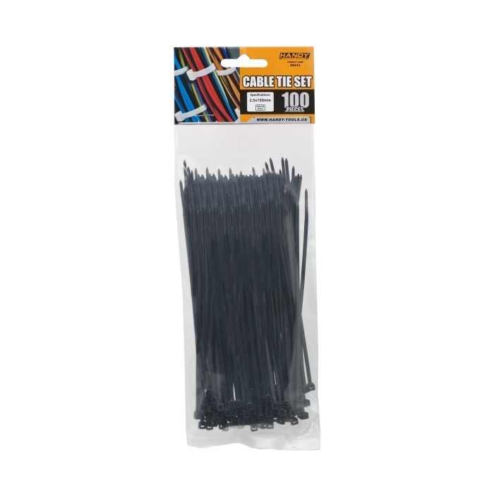 Coliere de plastic 150x2,5mm , fasete 100 buc, culoare negru Coliere de plastic 150x2,5mm , fasete 100 buc, culoare negru