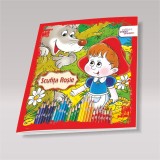 Carte de colorat si povesti Scufita Rosie pentru copii prescolari - Dezvolta creativitate si imaginatie