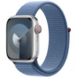 Apple Watch 9, GPS, Cellular, Carcasa Silver Aluminium 41mm, Winter Blue Sport Loop