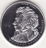 Moneda Argint Germania - 10 Euro 2003 - Mozart, Europa