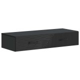 vidaXL Masă laterală montată pe perete Negru 87,5 x 34,5 x 17 cm 898666