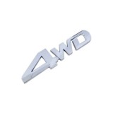Emblema Autoadeziva 4WD Cromata ALM - Ornament Plastic 12.7cm x 3.2cm