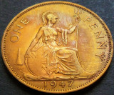 Moneda istorica (One) PENNY - ANGLIA, anul 1947 * cod 4672 B - GEORGIVS VI, Europa