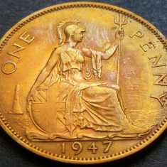 Moneda istorica (One) PENNY - ANGLIA, anul 1947 * cod 4672 B - GEORGIVS VI