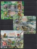 MALAYESIA 2013 FAUNA MI. BL. 170+171+172 AUTOADEZIVE MNH, Nestampilat