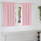 vidaXL Perdele Opaque cu Inel 2 pcs Roz bebe 140 x 140 cm Poliester 4107518