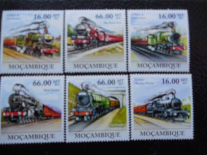 Mozambic -Locomotive cu abur-serie completa ,MNH