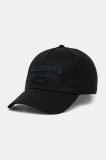 AllSaints șapcă de baseball din bumbac culoarea alb, cu imprimeu, 29AS101819