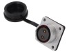 Conector Mama WEIPU SA20 Circular, IP67, 25A, 500V, 2 Pini, Aluminiu Anodizat, Montare Panou