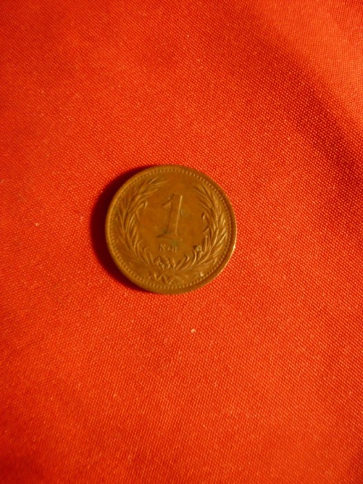 Moneda 1 filler 1897 Ungaria, Cu , cal.apr.NC