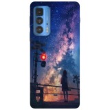 Husa compatibila cu Motorola Edge 20 Lite model Red light, Silicon, TPU, Viceversa, Transparent, Carcasa