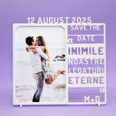 Placuta/Rama Save the Date personalizată, 18x17cm foto