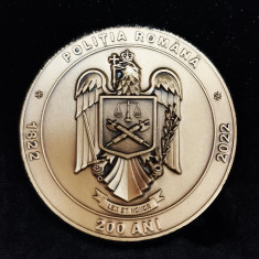 Medalie Monetaria Statului Ziua Poliției Rom&amp;acirc;ne Tiraj MIC RARIRATE foto
