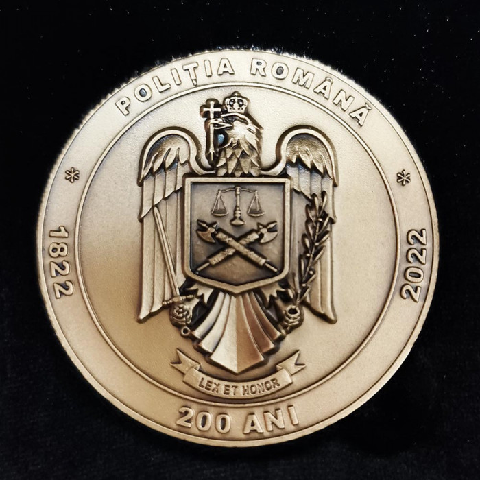 Medalie Monetaria Statului Ziua Poliției Rom&acirc;ne Tiraj MIC RARIRATE