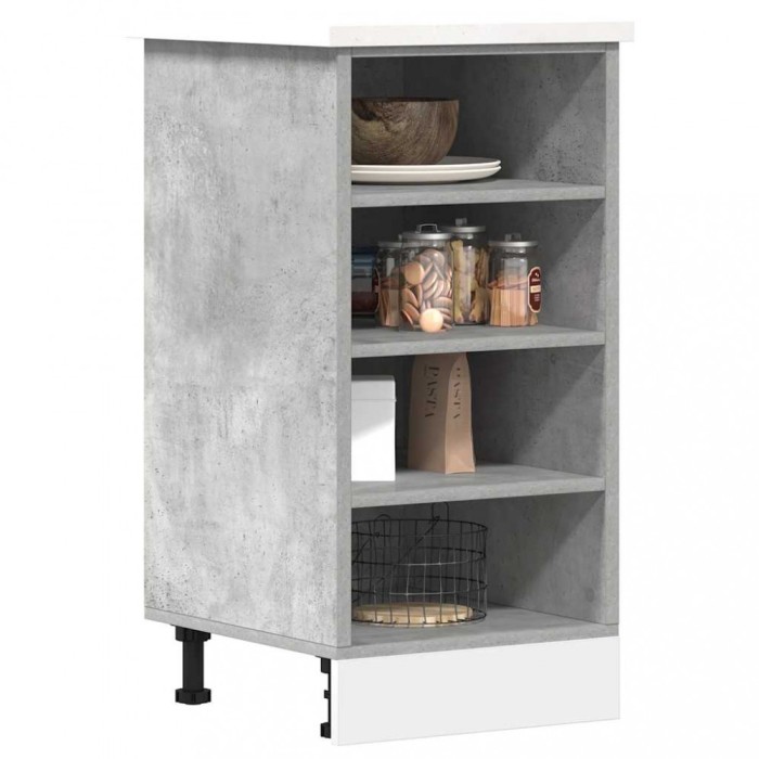 Dulap inferior &quot;Riga&quot;, gri beton, 40x44,5x81,5 cm, PAL