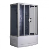 Cabina dus hidromasaj cu cada Leziter Emilia 85x135 cm dreptunghiulara, sticla securizata 5mm, 6 jeturi