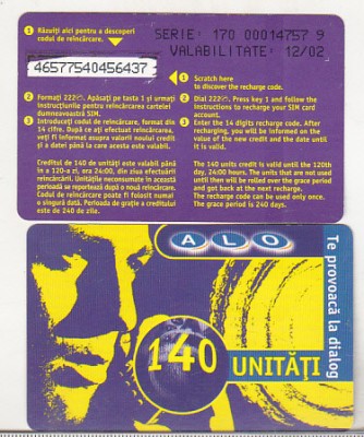 bnk card Romania - Alo Mobil Rom - 140 unitati 12/02 - RO-DIA-ALO-0040-0212 foto