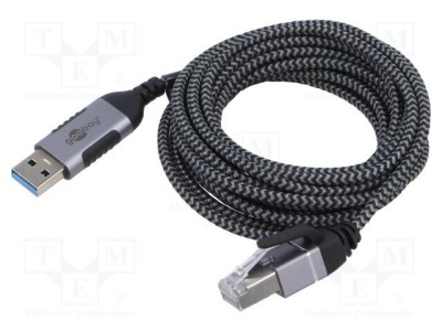 Cablu USB 3.1 RJ45 și USB C, 10m, U/FTP, Goobay foto