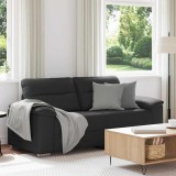 VidaXL Canapea cu 2 locuri, neagră, 140 cm, piele ecologică 4105343