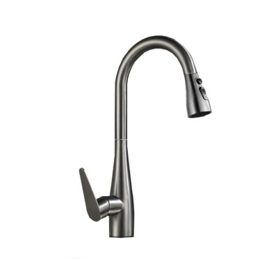 Baterie Bucatarie cu Dus Extractibil Inox Argintiu ZY1009 foto