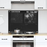 vidaXL Spate de bucătărie Negru 80 x 60 cm sticlă securizată 42018037