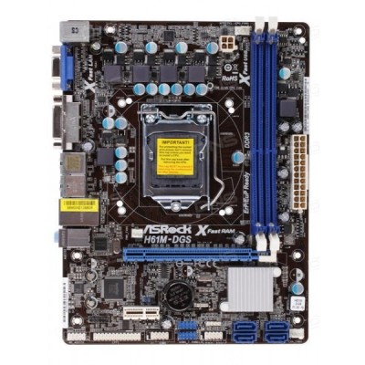 Kit placa de baza - ASRock H61M-DGS si Processor i3-2120 3.30ghz foto