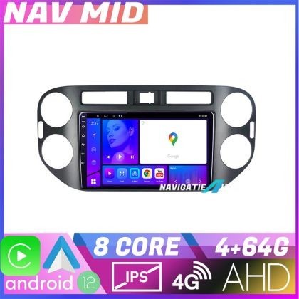 Navigatie VW Tiguan 2009 2015 EDOTEC-LITE Android Ecran 720P Octa Core 4 64 Carplay CarStore Technology