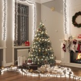 VidaXL Instalație tip cluster cu 400 LED-uri, alb rece, 7,4 m, PVC