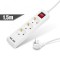 Prelungitor 3 - 3 x 1,5 mm - 1,5 m - cu 2 x USB - cu buton Best CarHome