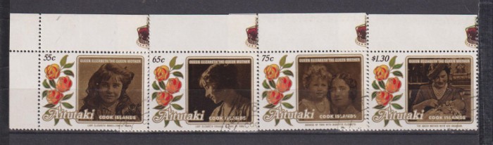 AITUTAKI 1985 REGINA ELIZABETH MI. 559-562 STAMPILATE