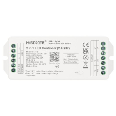 Controller Dimmer Led Monocolor Dual White, RF 2.4GHz, 12-48VDC MiBoxer PR2 foto