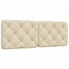 VidaXL Pernă pentru tăblie de pat, crem, 140 cm, material textil 4019224